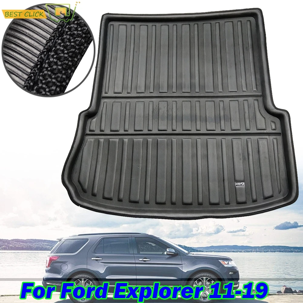 Rear Cargo Liner Boot Mat Trunk Tray For Ford Explorer 2011 2012 2013 2014 2015 2016 2017 2018 2019 Floor Carpet Waterproof