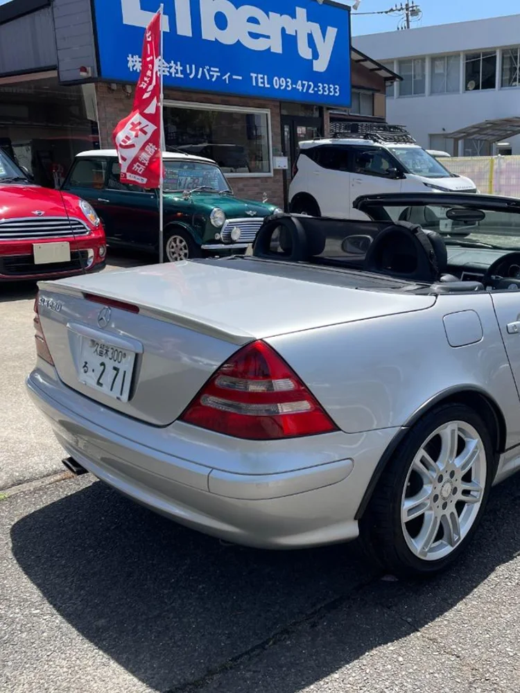Für Mercedes Benz 1998–2004 R170 Slk Class Heckflügel-Kofferraumspoiler SLK230 SLK32 AMG, glänzend schwarz