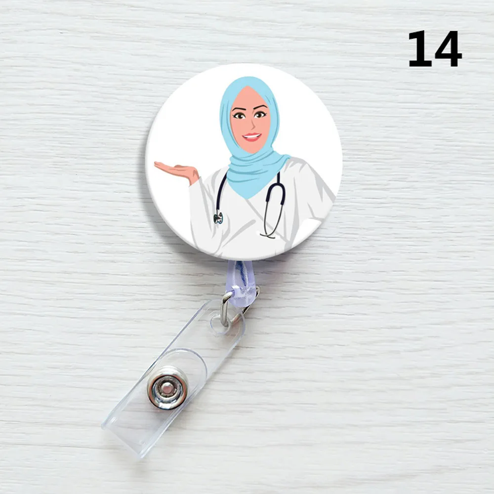 

Cartoon Exhibiton ID Name Card Clips Badge Reel Retractable Office Supplies Badge Holder Clip Name Card Holder Card Holder Clip