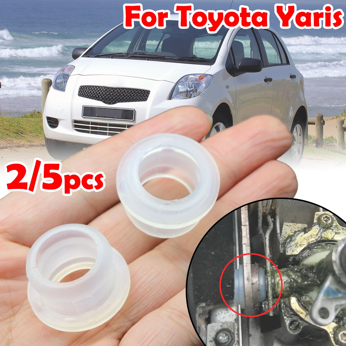 

For Toyota Yaris MT Gear Shift Lever Cable Bushing Repair Kit Gearbox Selector End Linkage Rubber Sleeve Car Replacement Parts