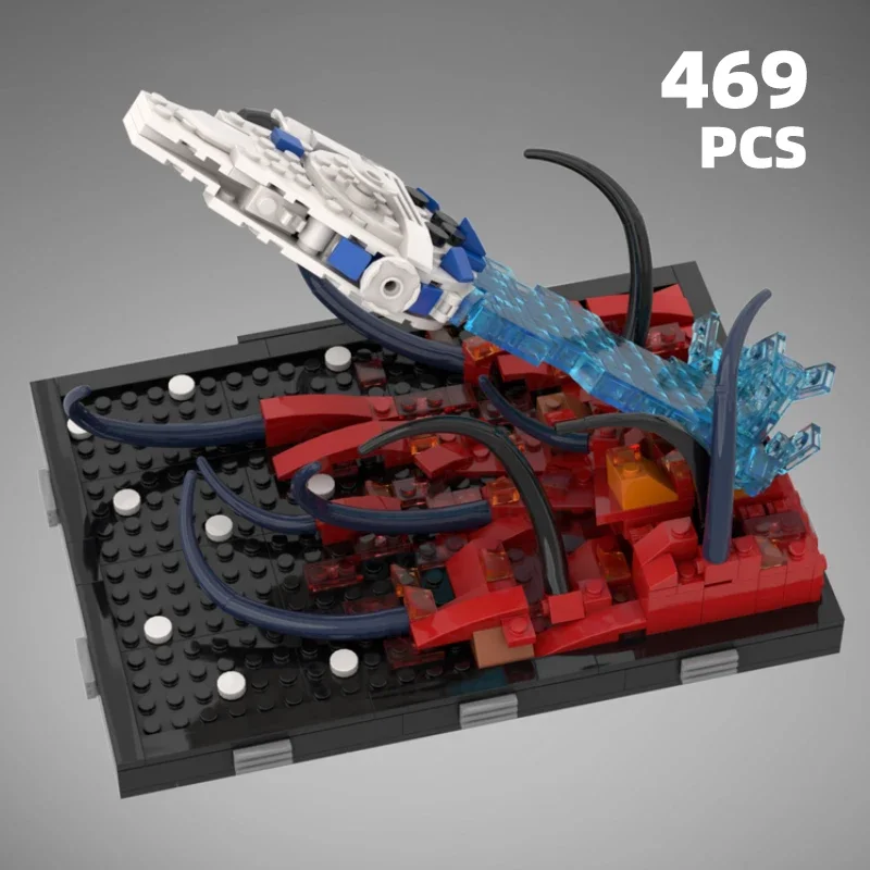 

Звездные темы MOC, комплект строительных блоков из фильма, набор кирпичей сцены, модель корабля Соло тысячелетия, игрушки «сделай сам» для детей