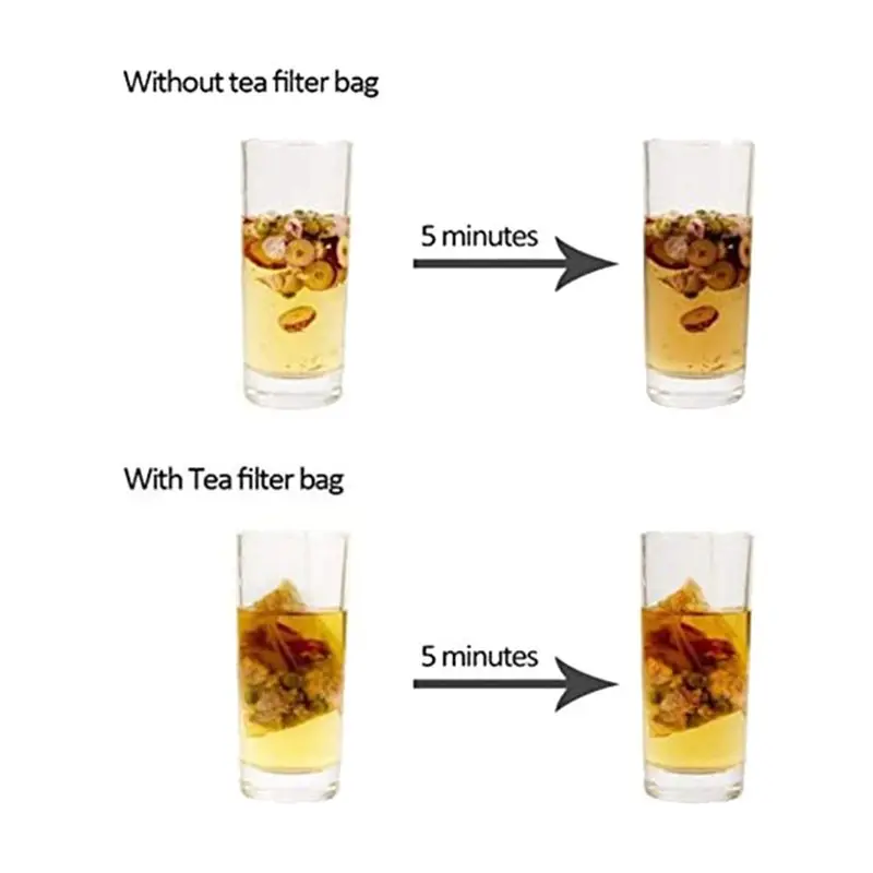 ABVG-6000 Pack Tea Filter Bags,Disposable Paper Tea Bag With Drawstring For Loose Leaf Tea,Coffee(Natural Color,2.75X1.97 In)