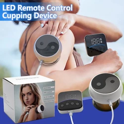 Controle remoto Smart Cupping Massage Device, Body Scraping Massager, Ventosa de aquecimento, Dispositivo elétrico de vácuo Cupping