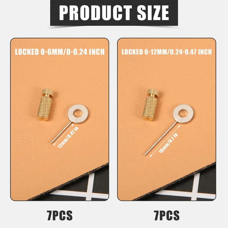 14Pcs Leather Positioning Needles, Leather Suture Positioning Needle Leather Locking Pins Leathercraft Located Needles image 6