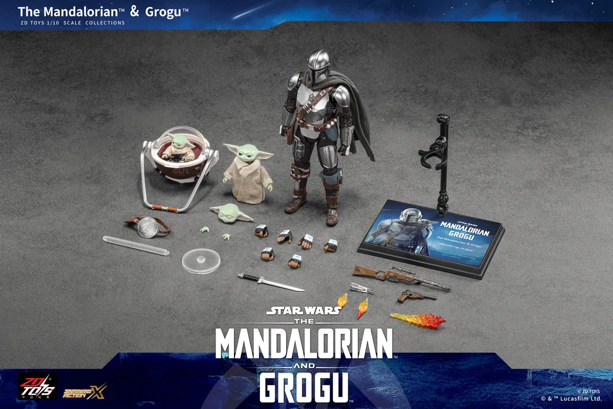 Star Wars Mandalorian and Grogu ZDTDS Din Djarin Darth Vader Storm Trooper Luke Skywalker Action Figure Joint Movable Toy Model view 6