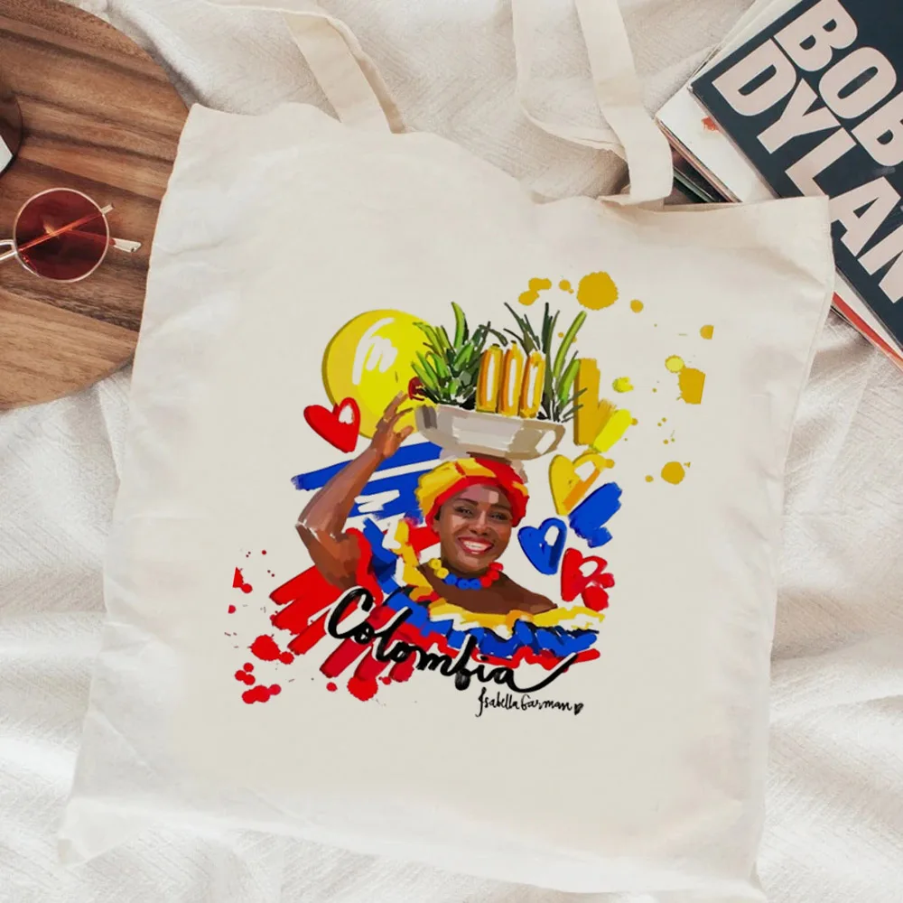 Bolsa de compras de Colombia, bolsa de reciclaje de yute, sacola, ecológica, personalizada