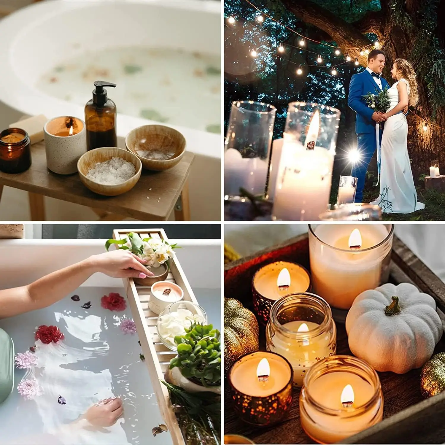 10-100PCS Scented Candle Wood Slice Wick for DIY Paraffin Candle Wick Soy Wick Wood Slice Wick for One Way Candle Handmade