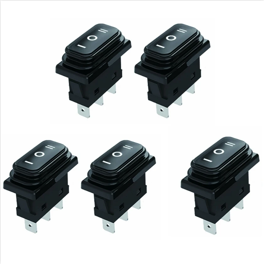 Electrical Applications 2.2*2.8*4.3cm Power Switch Connector High Current Capacity ON-OFF-ON Design Silver Contacts