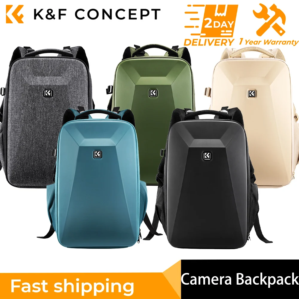 K&F Concept 22L Camera Bag Travel Photography Backpack Waterproof Professional Men\'s backpack High Capacity Bags DSLR/SLR Camera