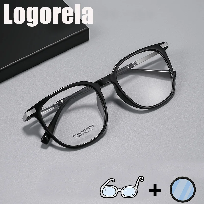 

Logorela 6052 Titanium Glasses Frame Women Men Prescription Eyeglasses Vintage Round Spectacles Myopia Optical Frames Eyewear