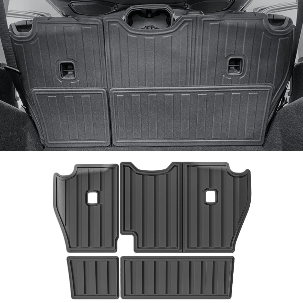 2018-2026 Für Jeep Wrangler JL & 4XE 4-Türer TPE-Fußmatten Kofferraumauskleidung Wasserdicht Rutschfest Allwetterschutz Rückenlehnenmatte – Detail 5