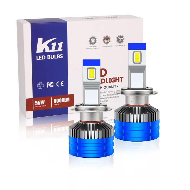 

Good Quality K11 Led Car Light H4 High Power 100W H7 H11 9005 9006 LED Auto Headlight