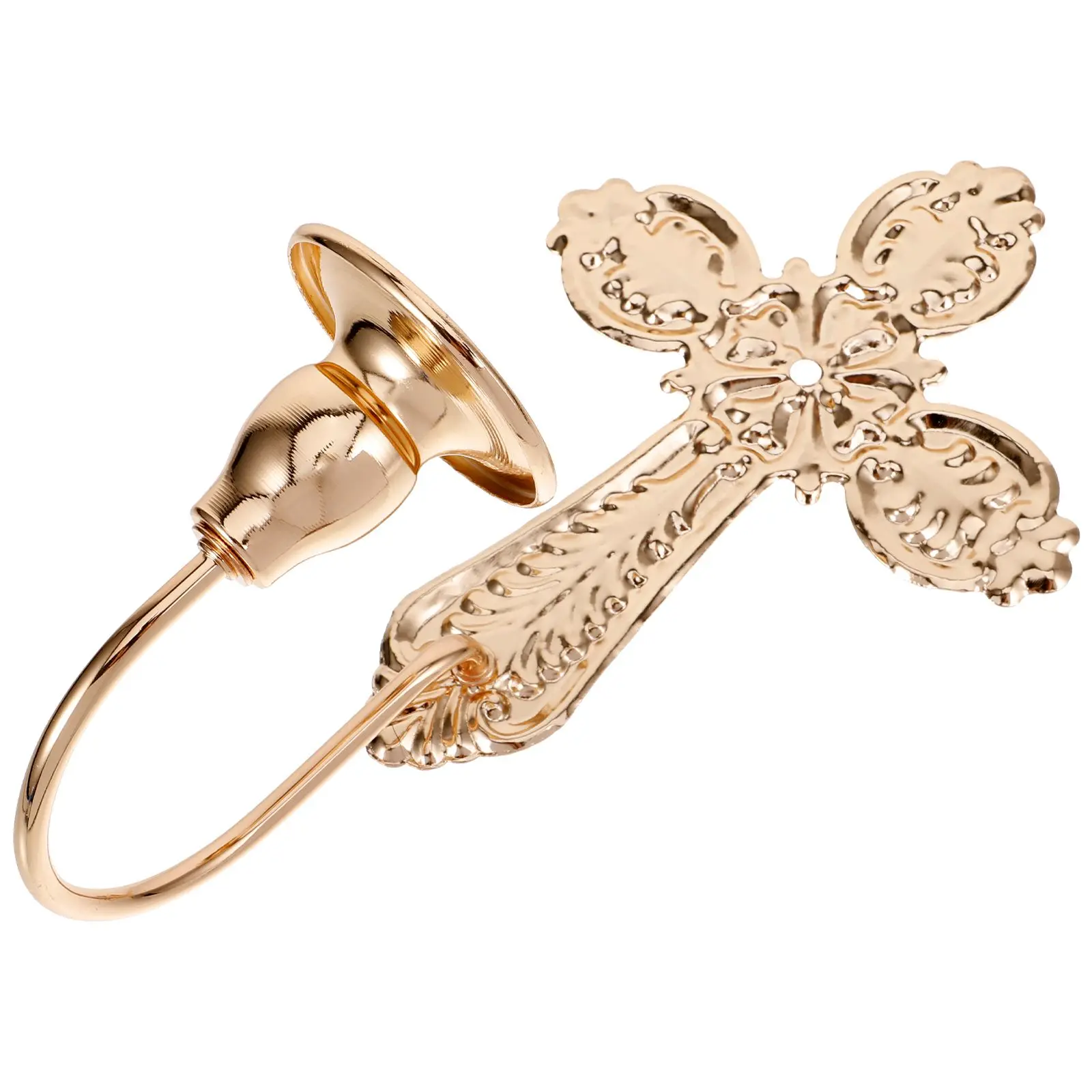 

Golden Cross Wall Candle Holder Decor Mounted Iron Sconces Decorative Home Wedding Gifts Hanging Candle Holder