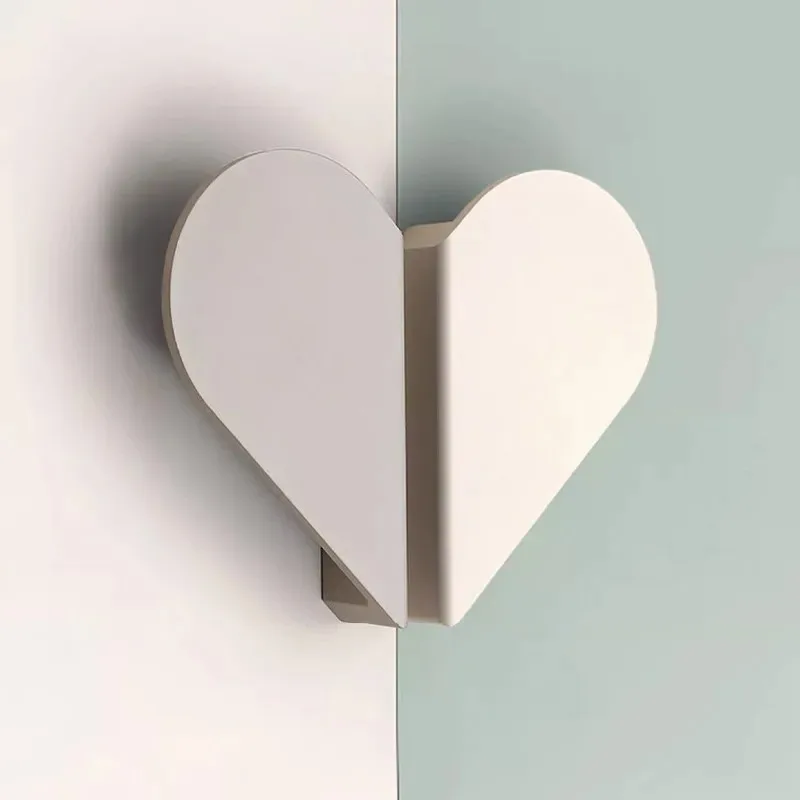 Modern Simple Morandi Color Heart-Shaped Butterfly Wardrobe Cabinet Door Small Handle Hardware for Home Decor