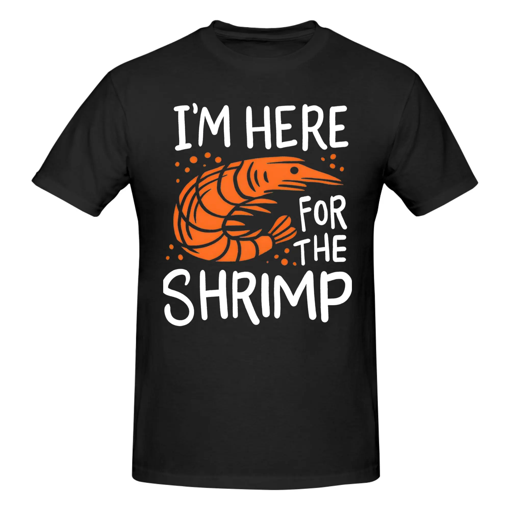 Shrimp Seafood Graphic Printed T Shirts Men Women Meme Funny 100% Cotton  Tee Shirt Clothes ZM029