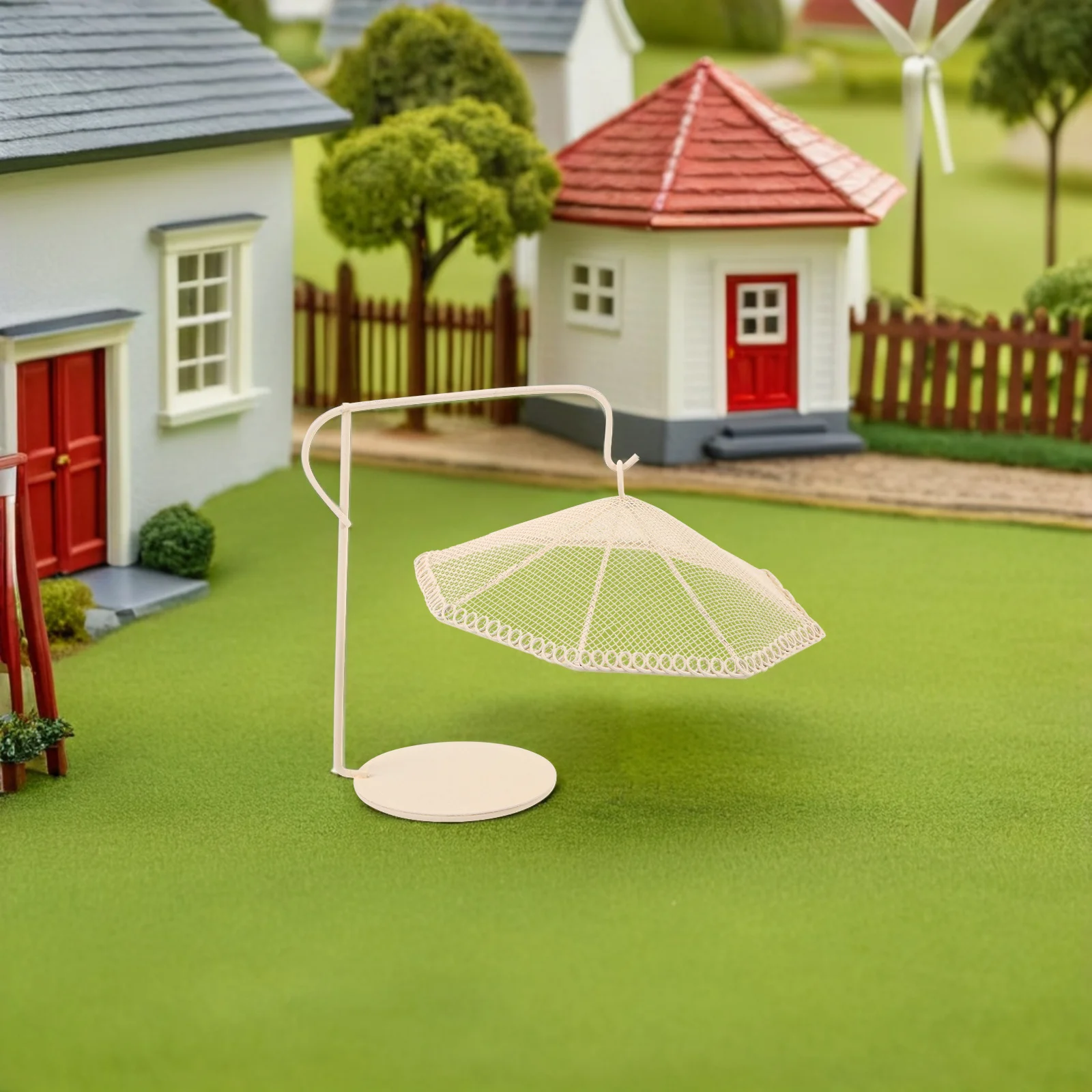 Parasol de maison de poupée en métal, Parasol de Patio Miniature, Parasol de jardin féerique, accessoires de meubles d'extérieur, Parasol de maison de poupée