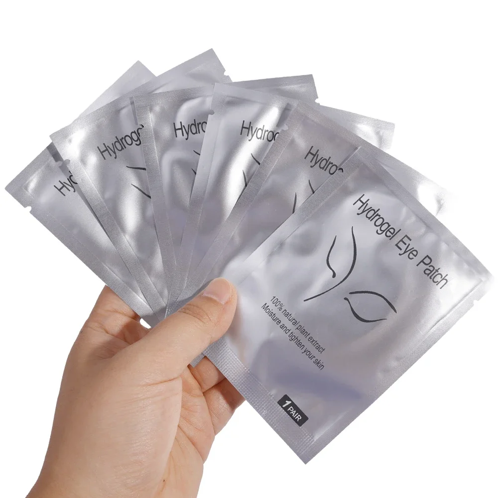 1/3/5Pair Lash Extension Eye Stickers Disposable Nonwoven Collagen Hydrogel Under Eye Pads Eyelash Extension Sticker Makeup Tool