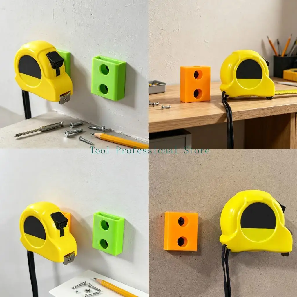 57QF Tape Measure Tool Wall Storage for Garage and Utility Areas with Daily Access Use, Vertical Space Saving, and Garage Repair