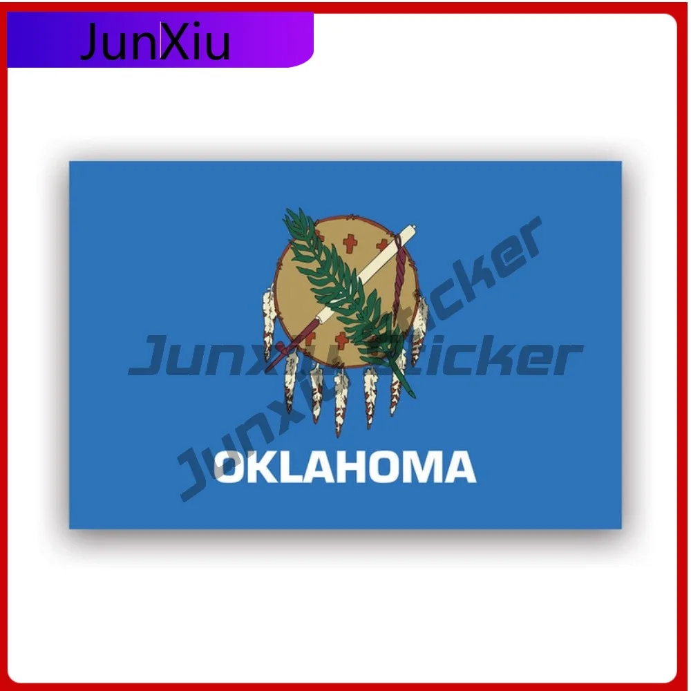 

Oklahoma Flag Sticker Creative Decals State Oklahoman Okie Ok State Flag Patriotic Car Sticker Vinyl Decal Waterproof Durable