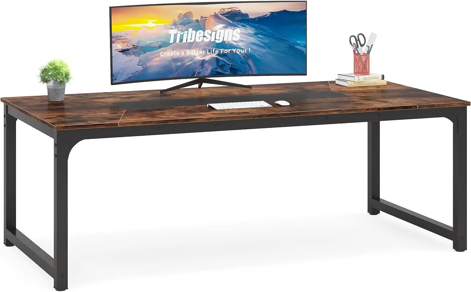 Tribe signs moderner Computer tisch, 78,7x39,4 Zoll x großer Executive-Schreibtisch Computer tisch Studie Schreibtisch Workstation