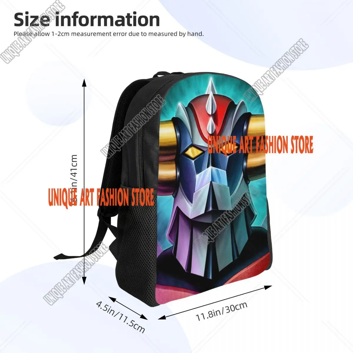 Рюкзак Grendizer Goldrake UFO Robot с 3D принтом для девочек и мальчиков, аниме, манга, школьные дорожные сумки для колледжа, сумка для книг, подходит для 15-дюймового ноутбука