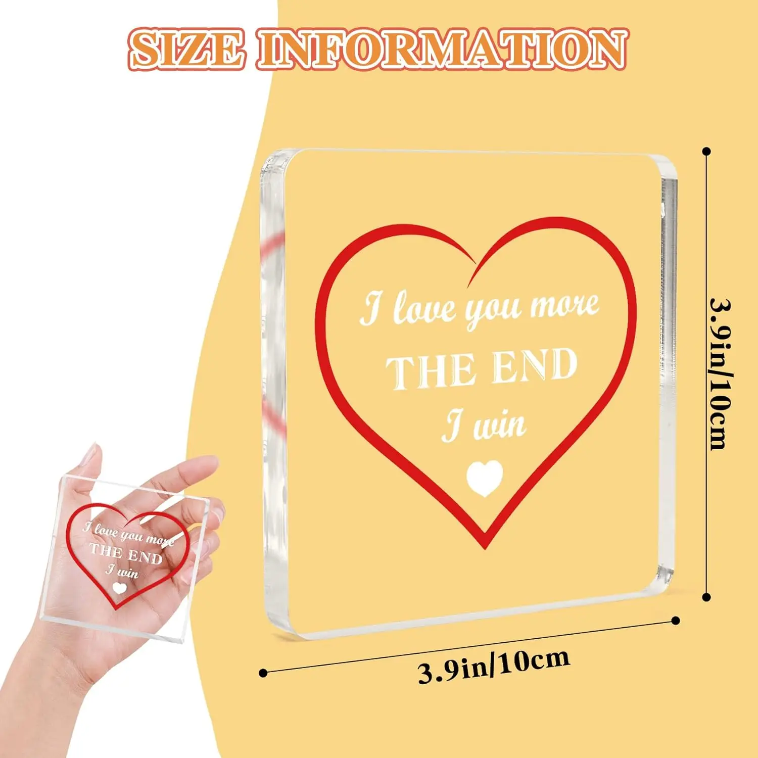 Gifts for Her Him Boyfriend Girlfriend Sentimental Gift Ideas Romantic Gifts Decorative Acrylic Block Plaque Unique Birthday