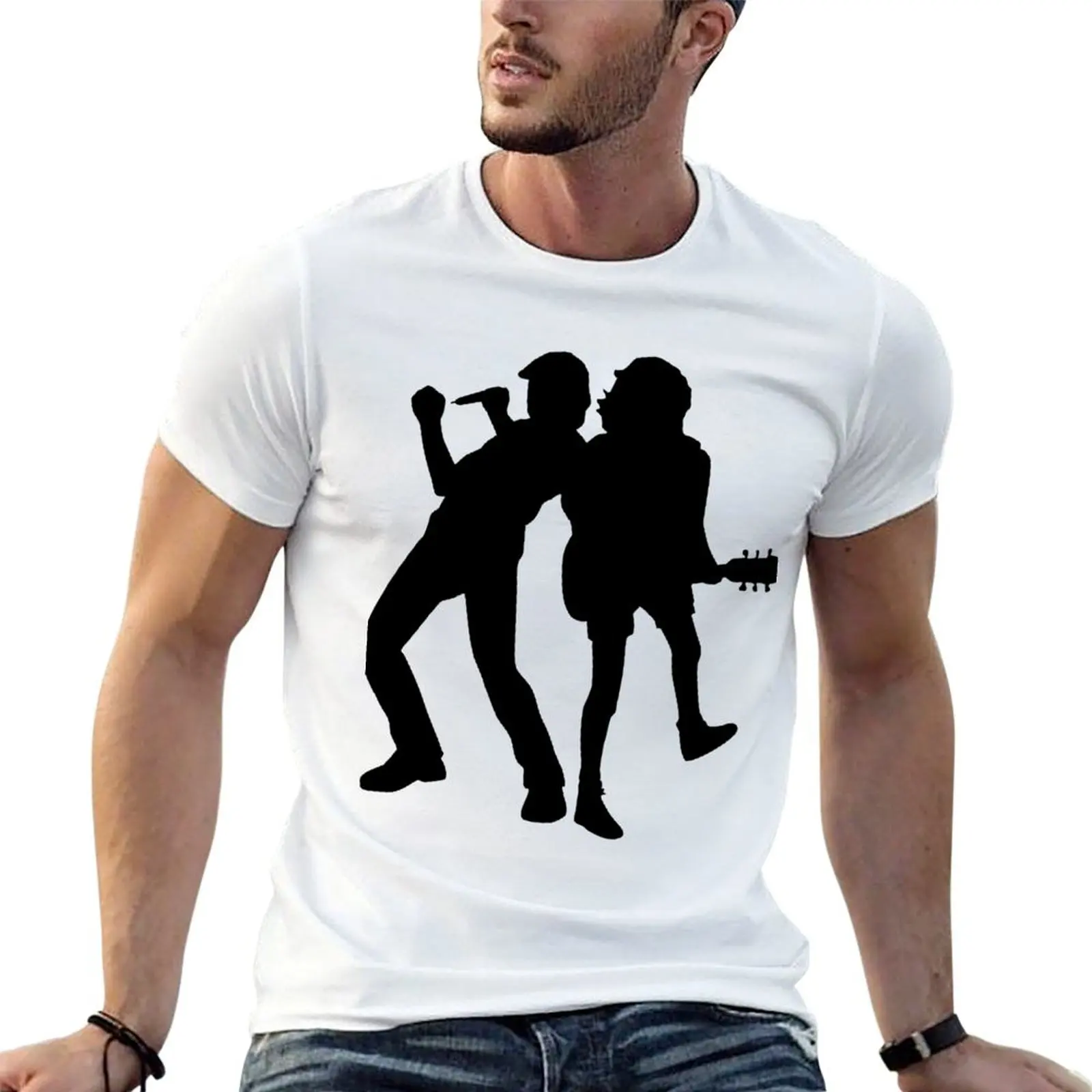 Rock and Roll 'Aint Noise Pollution T-Shirt Basic Daily Outfit Short Sleeve Tee