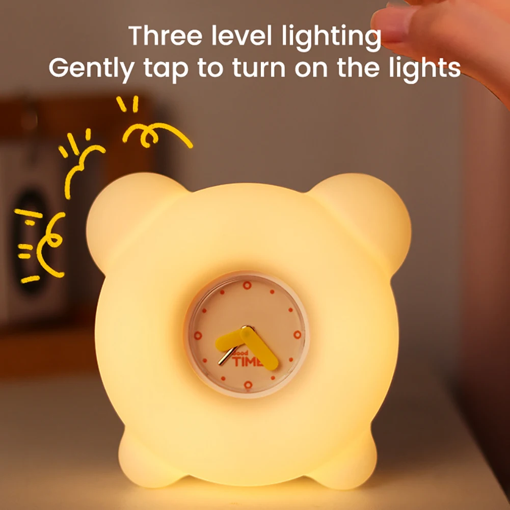 Children's Sleep Trainer With Night Light, Waking Alarm Clock For Toddlers Kids, Night Lamp Teach Kid Day Night, Light Clock