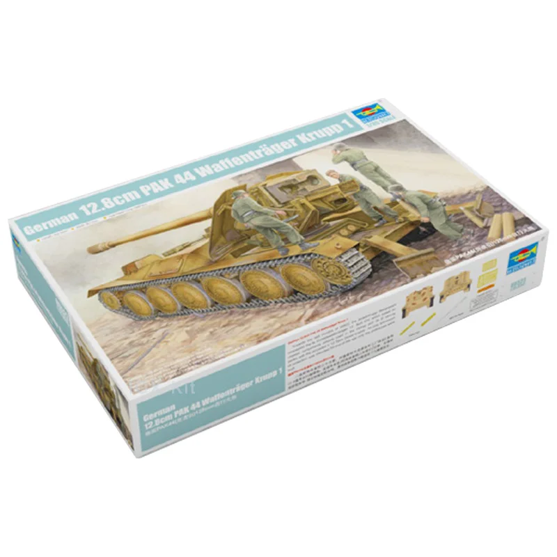 Trumpeter 05523 1/35 12.8cm Pak 44 Waffentrager Weapons Carrier Krupp 1 Self Propelled Artillery Assembly Model Building Kit