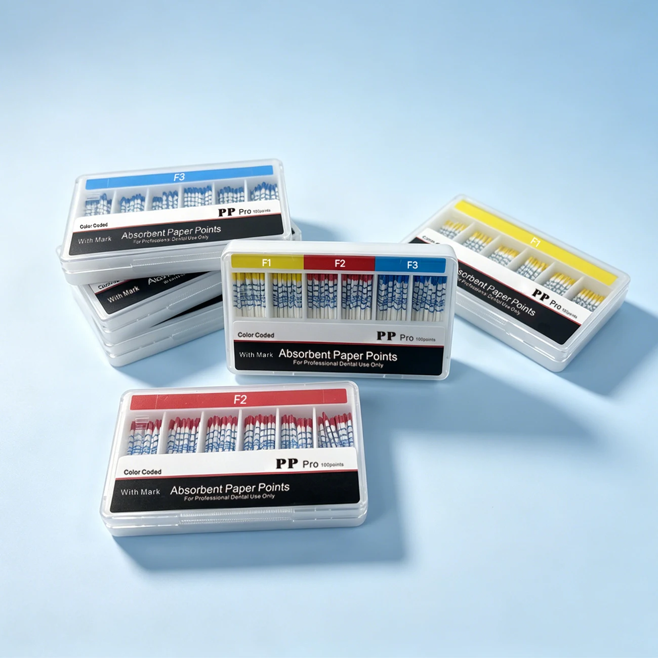 1Box Dental Absorbent Paper Points Taper F F1 F2 F3 F4 F5 With Mark Disposable Endodontics Material Root Canal Clean Tips To