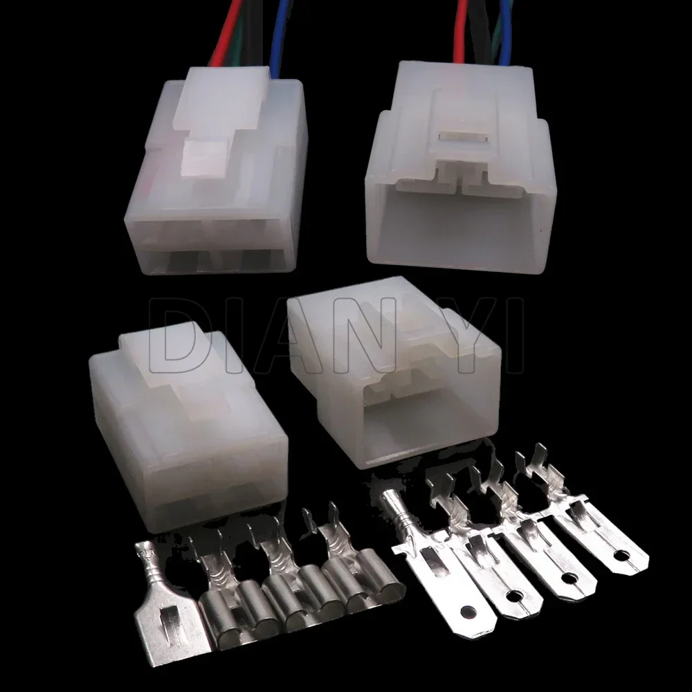 1 Set 4 Way Car Plastic Housing Connector 7122-2446 AC Assembly Auto Large Current Unsealed Wire Socket With Terminal