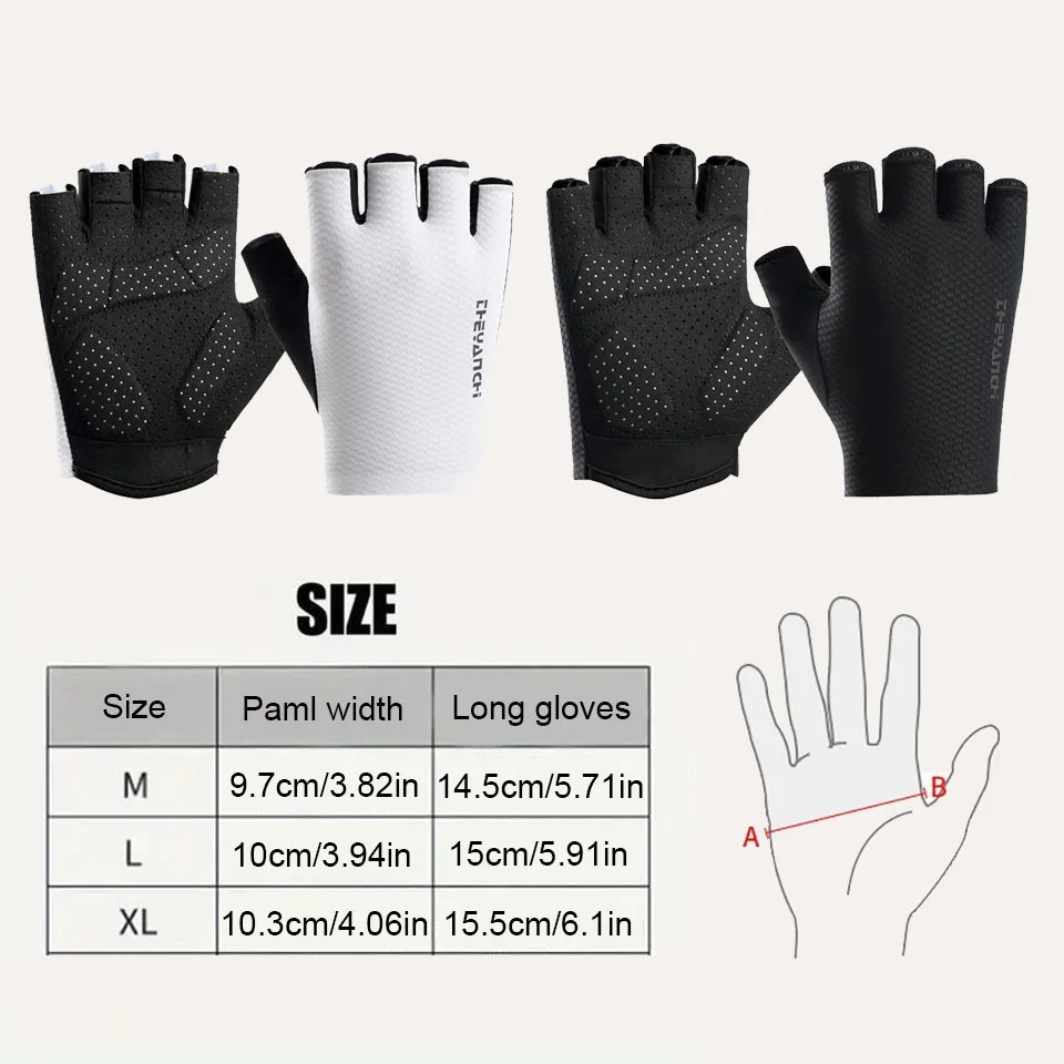 Men's Road Cycling Gloves Breathable Half-Finger Cycling Gloves for Men Shock-Absorbing Pad Lightweight MTB Biking Gloves