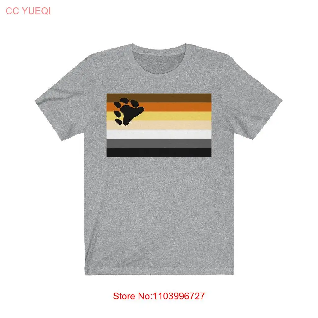 

Bella Canvas 3001 t shirt Love is Bear Brotherhood flag LGBTQ rainbow gift long or short sleeves