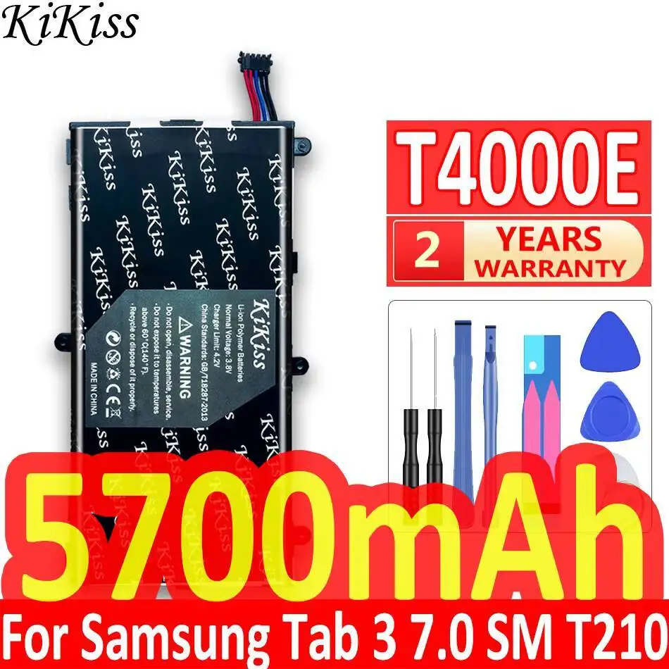 

Tablet Battery T4000E 5700Mah For Samsung Galaxy Tab 3 7.0 SM T210 T211 T215 GT P3210 P3200 SM-T210 SM-T211 T217 T2105