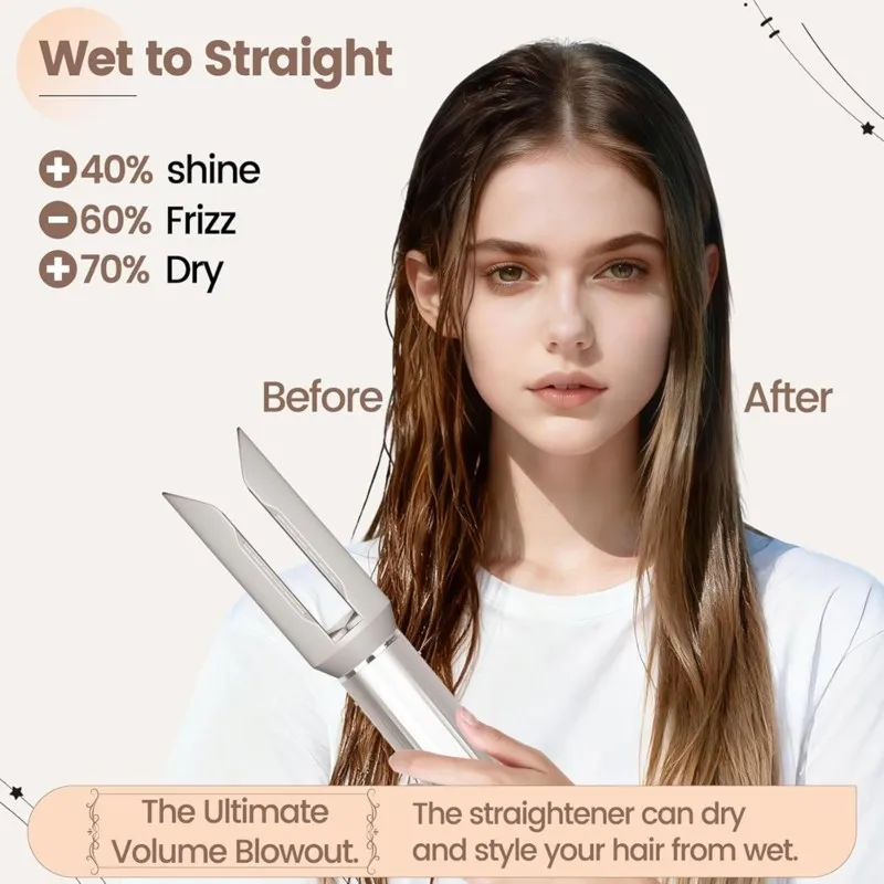 A69T Hair Smooth Attachment For Curly Wet To Straight Hair Straightener For Shark Flexstyle HD400 Series, Gentle Airflow Nozzle