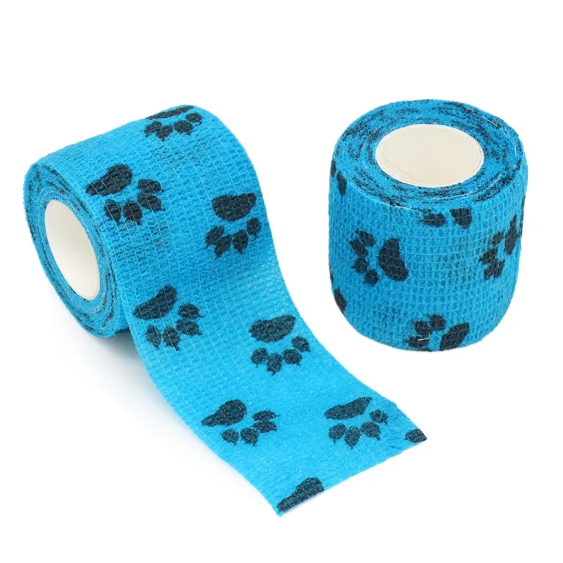 1 Pcs Printed Sports Knee Protector 4.5m Medical Therapy Elastic Bandage Colorful Self Adhesive Wrap Tape for Finger Joint Pet