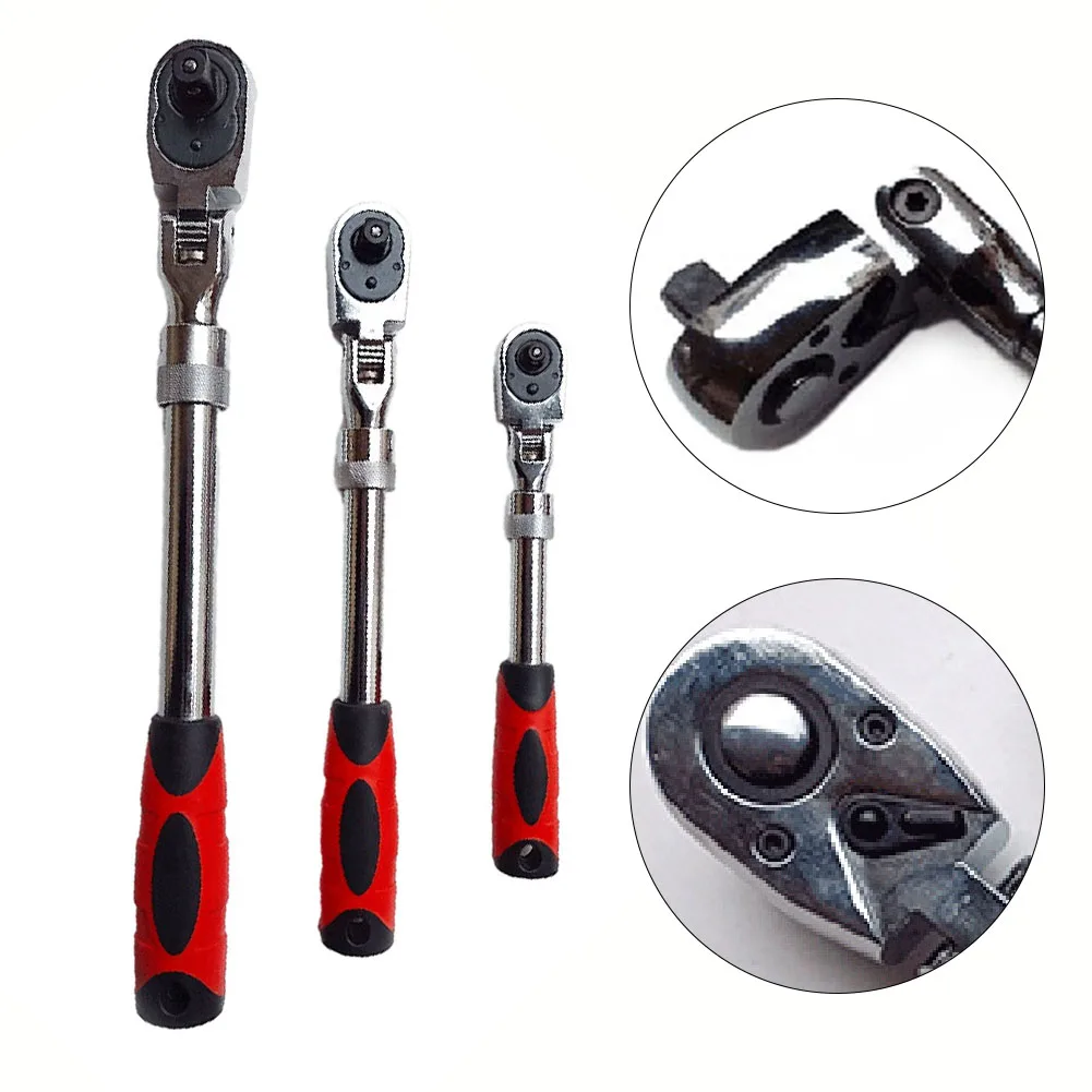 

3pcs ​Quick Ratchet Set 1/4 3/8 1/2 Inch 72 Tooth Flex Head Drive Socket Ratchet Handle Spanner For Garage Workshops Auto Repair