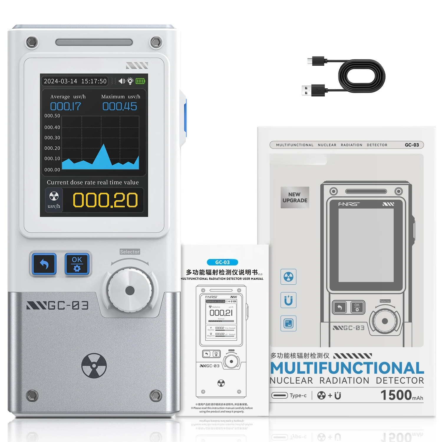 GC-03 Electromagnetic Nuclear Radiation Detector Radioactive Radiation Personal Dose Geiger Counter