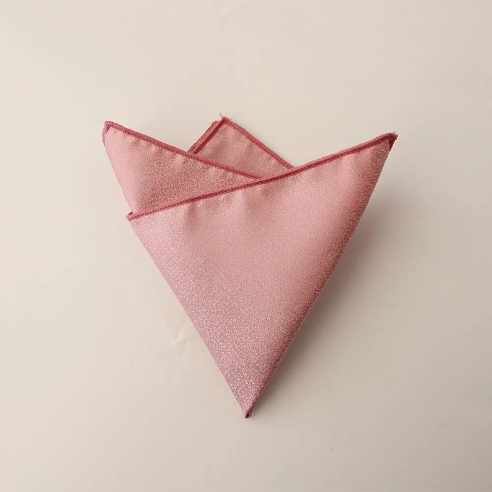 New Polyester Pocket Square Square Shape Retro Tone Men Handkerchief Solid Color Business Suit Scarf Wedding Party