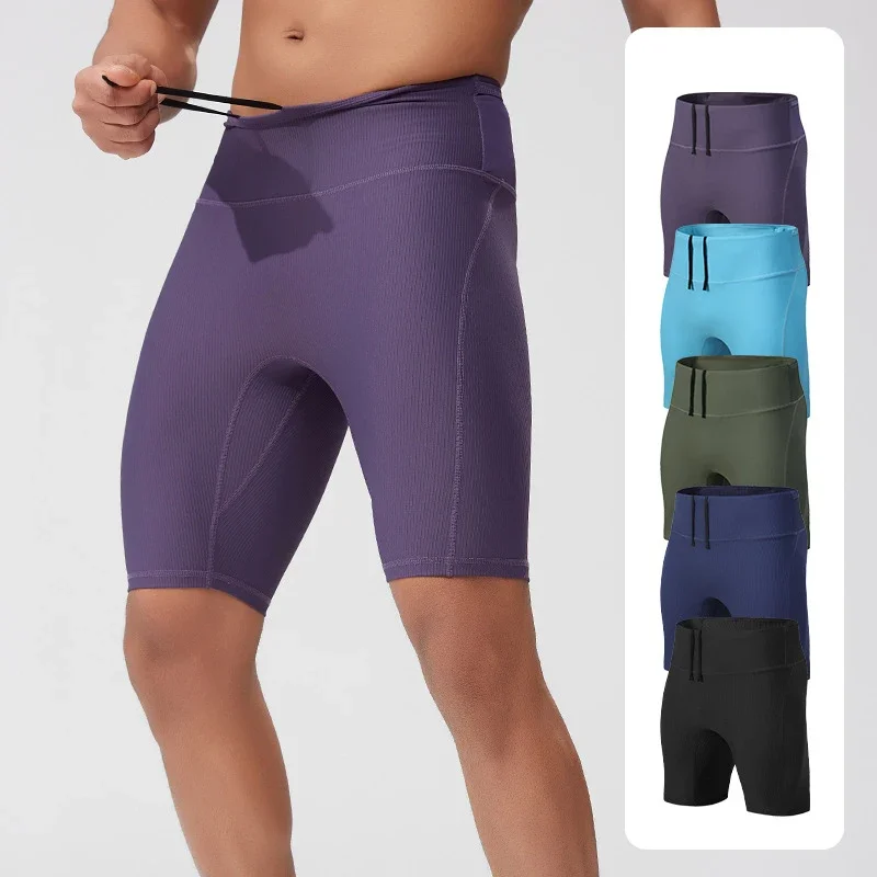 

Mesh Back Multi Pockets Fitness Training Gym Sport Tights Men’s Quick Dry High Waist Compression Running Shorts