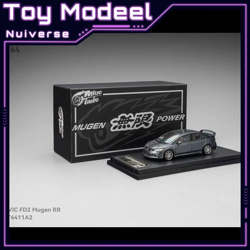 Micro Turbo 1:64 Honda Civic FD2 MUGEN RR Simulation Diecast Alloy Car Model Collectible Mini Vehicle Perfect Gift Car Lovers