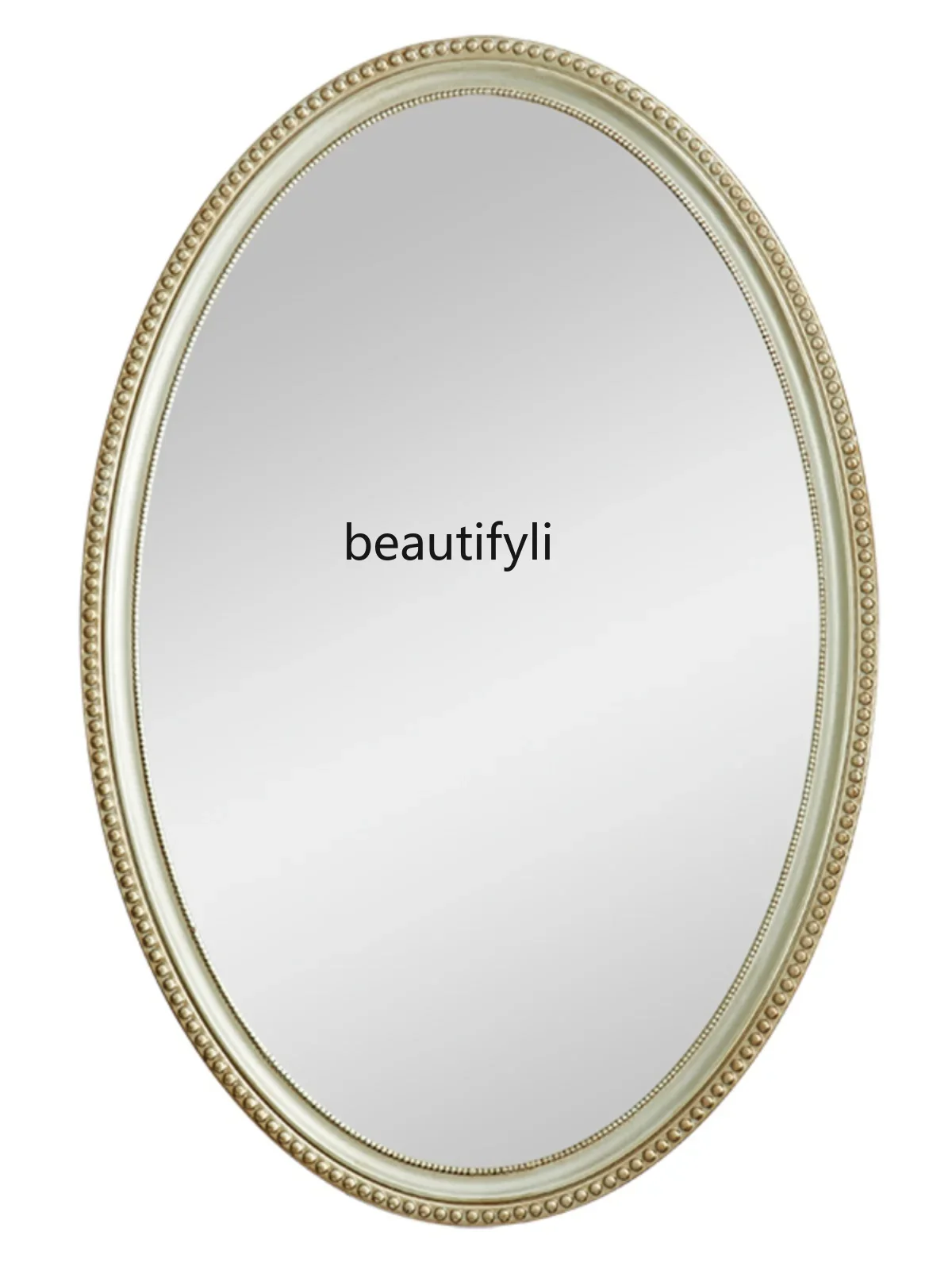 

French champagne creative decorative personalized bathroom oval bedroom dressing mirror living room wall mirror