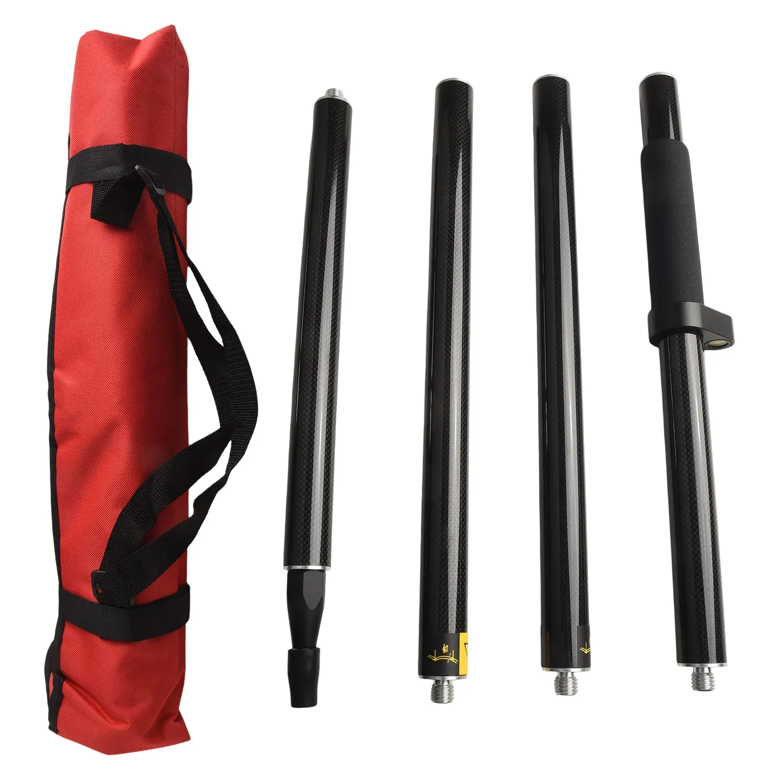 

Compatible With GPS Measuring Rod 1.8M Carbon Fiber Field Measurement 4 Segment Measuring Instrument Mapping 4-segment Design