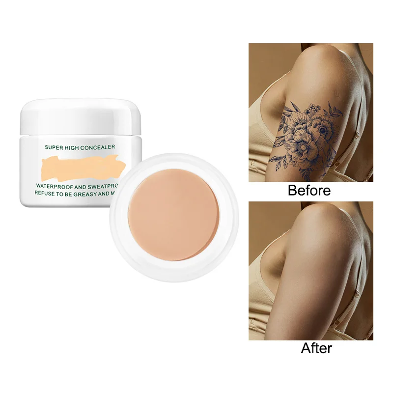 Coverage Concealer Cream – Covers Tattoos, Acne Scars & Blemishes – Waterproof & Long-Lasting, Ideal for Stage, Daily Wear or Sp