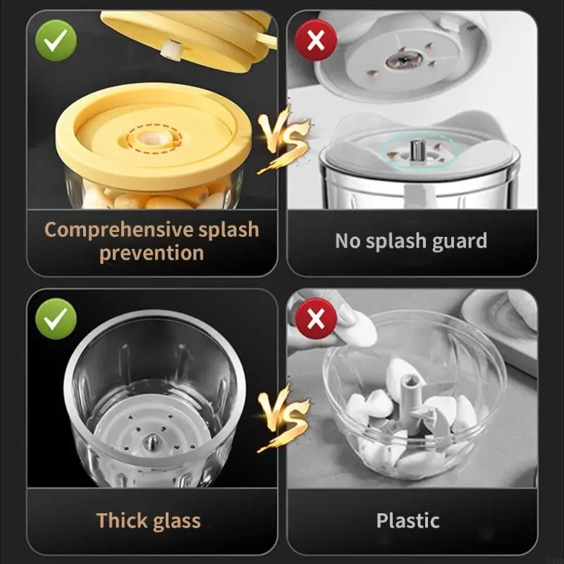 N58D ثوم الثوم الكهربائي USB القابل لإعادة الشحن المطبخ معالج الطعام المعالج البصل العملي آلية السحب dicer