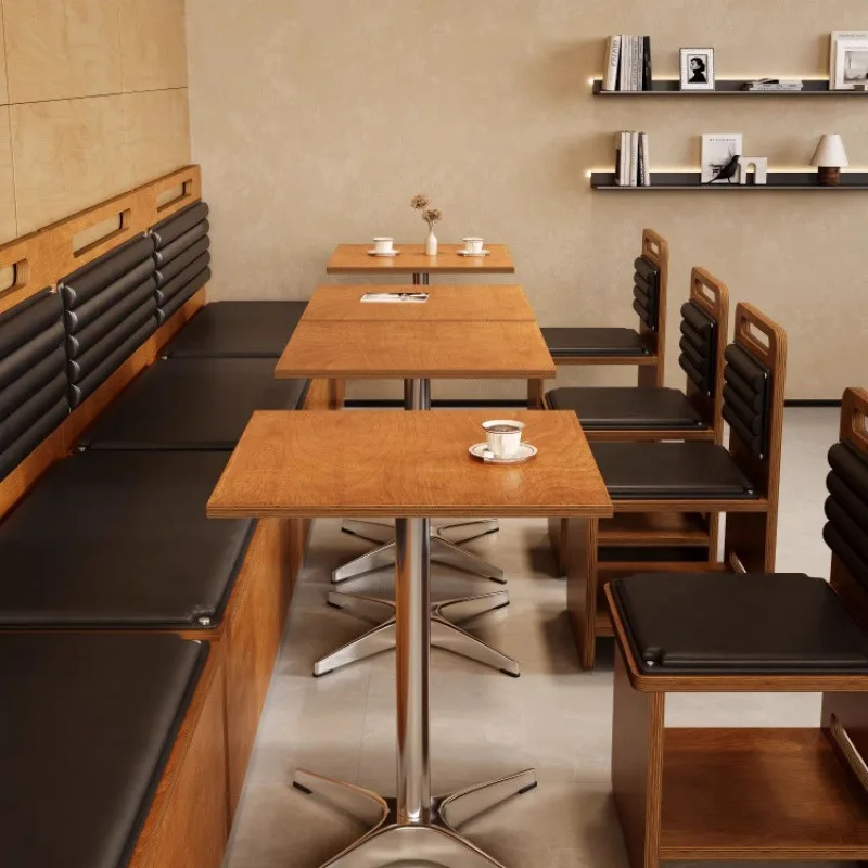 

Ocean board table coffee shop table and chairs commercial Korean cuisine light meal cafe milk tea sugar water cha