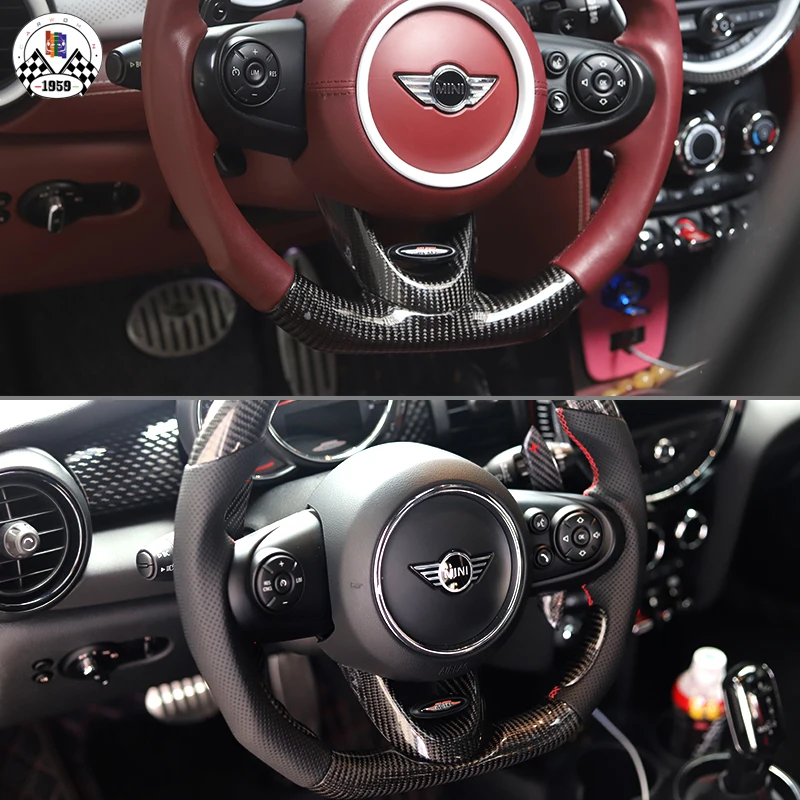 Brand New ABS Plastic Carbon Fiber Material Bottom Steering Wheel Cover For Mini Cooper F54 F55 F56 F57 F60