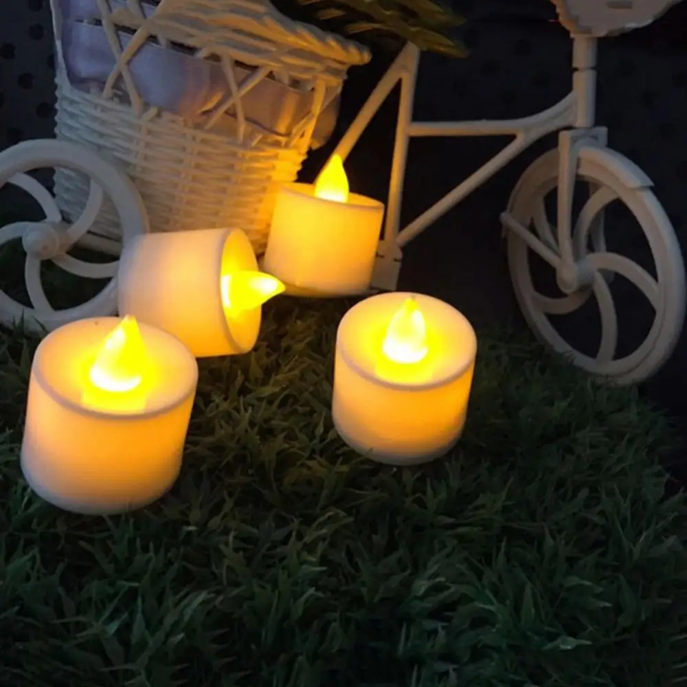 Creative LED Multicolor Candle Lamp Flameless Battery Powered Reusable Wedding Birthday Party Festival Home Outdoor Decoration