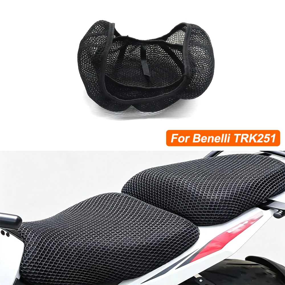 For Benelli TRK251 TRK 251 Motorcycle Accessories Sunscreen Breathable Seat Cover 3D Heat Insulation Net Seat Cover