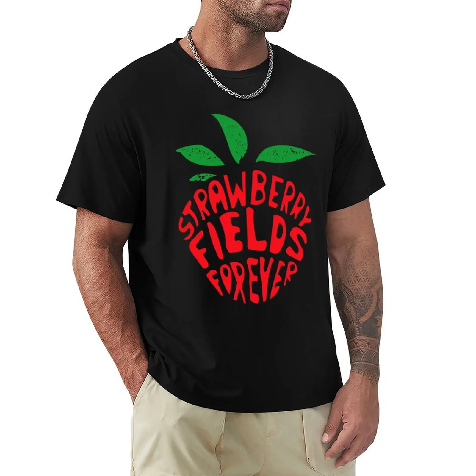 

Strawberry Fields T-Shirt Soft Touch Basic Cotton T-Shirt